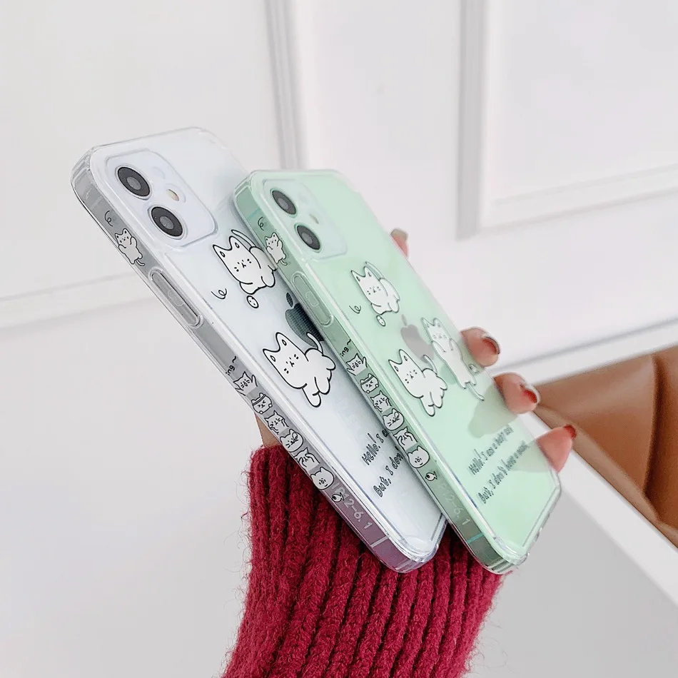 Чехол для Телефона iPhone 12 11 Pro Max силиконовый чехол с радужной рамкой MiNi 7 8 Plus XS XR SE