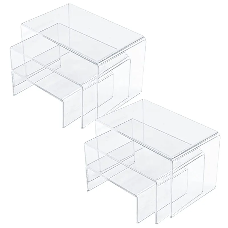 6PCS Clear Acrylic Display Risers, Jewelry Display Riser Shelf Showcase Fixtures for Candy Dessert Collectible Figures
6PCS Clear Acrylic Display Risers, Jewelry Display Riser Shelf Showcase Fixtures for Candy Dessert Collectible Figures