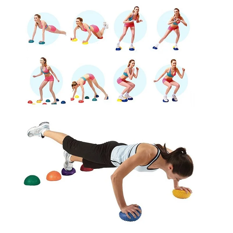 16cm Yoga Ball PVC Inflatable Massage Point Half Fit Ball Balance Trainer Stabilizer GYM Pilates Fitness Balancing Ball
16cm Yoga Ball PVC Inflatable Massage Point Half Fit Ball Balance Trainer Stabilizer GYM Pilates Fitness Balancing Ball