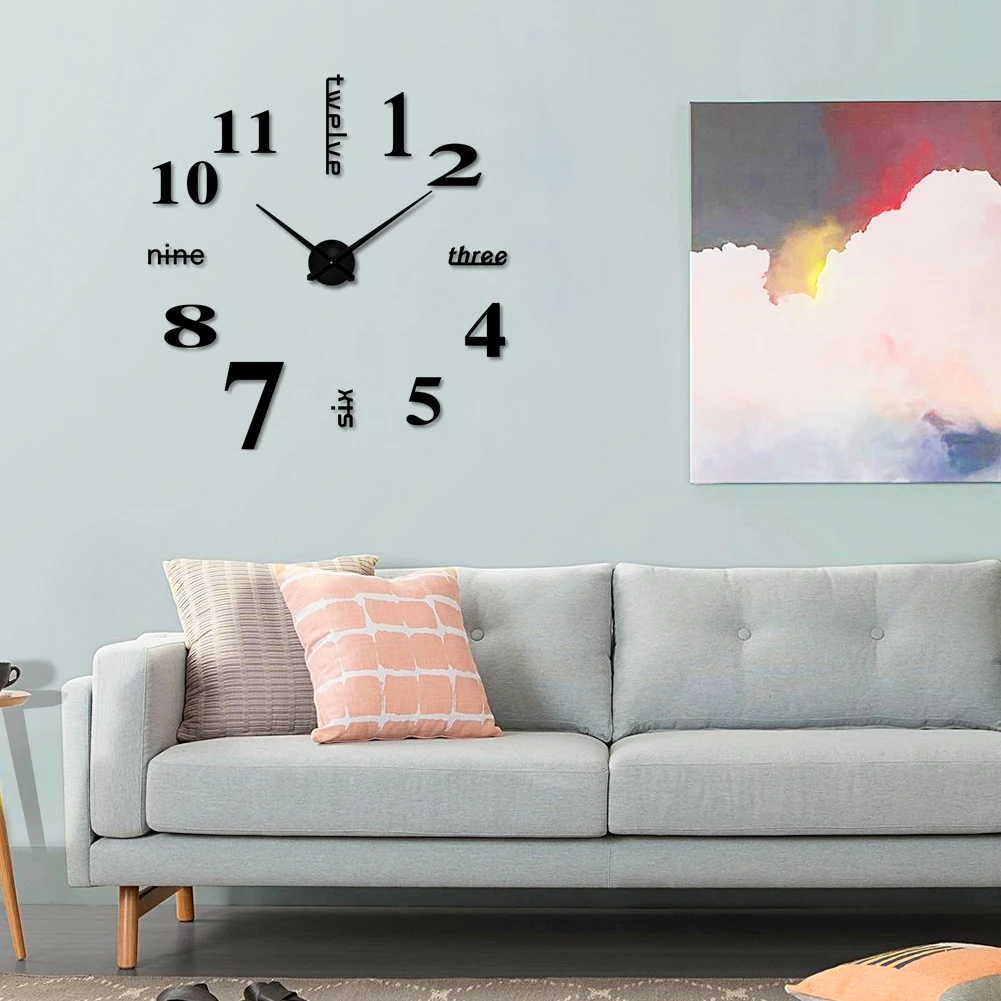 Frameless Wall Clock Sticker Classic DIY Household Decoration for Living Room Childrens Room Kitchen and Office Wall Decor
Frameless Wall Clock Sticker Classic DIY Household Decoration for Living Room Childrens Room Kitchen and Office Wall Decor