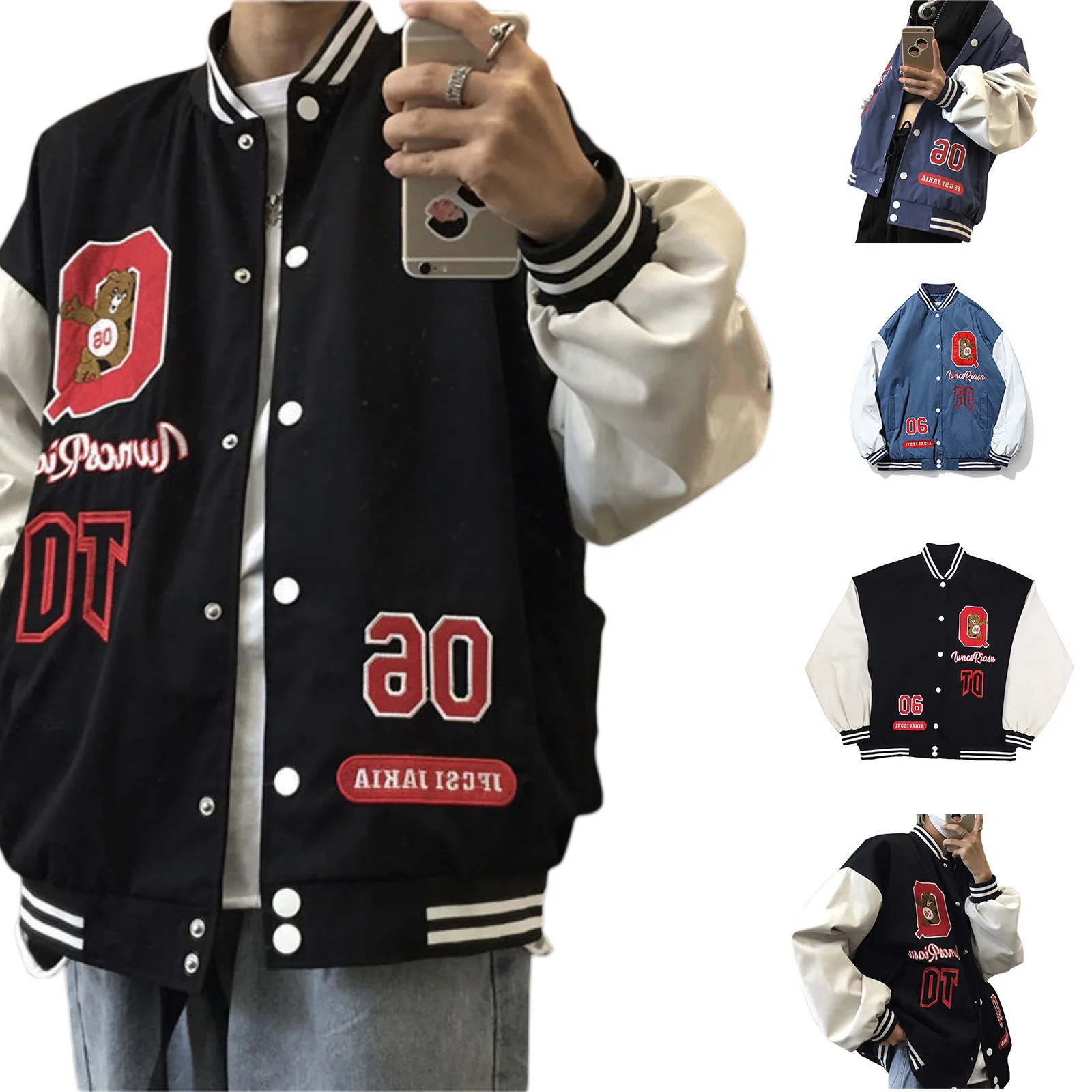 2021 New Autumn Women Coat Oversized Baseball Jackets Coat Fashion Letter Embroidery Long Sleeve Buttons Bomber Jackets
2021 New Autumn Women Coat Oversized Baseball Jackets Coat Fashion Letter Embroidery Long Sleeve Buttons Bomber Jackets