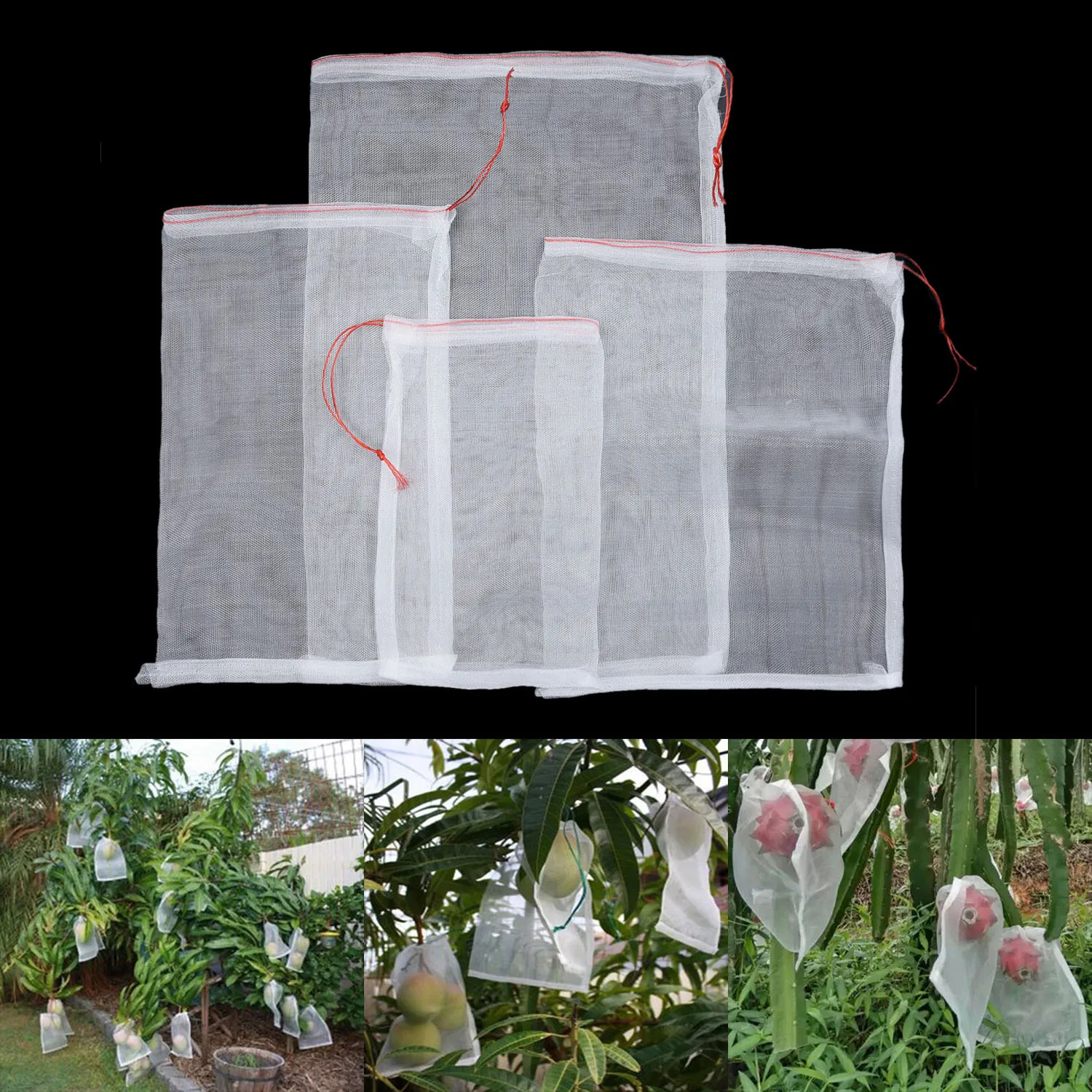 Bags 50 Pcs Set Garden Plant Fruit Protect Net Anti Bird Yard Breathable Durable
Bags 50 Pcs Set Garden Plant Fruit Protect Net Anti Bird Yard Breathable Durable