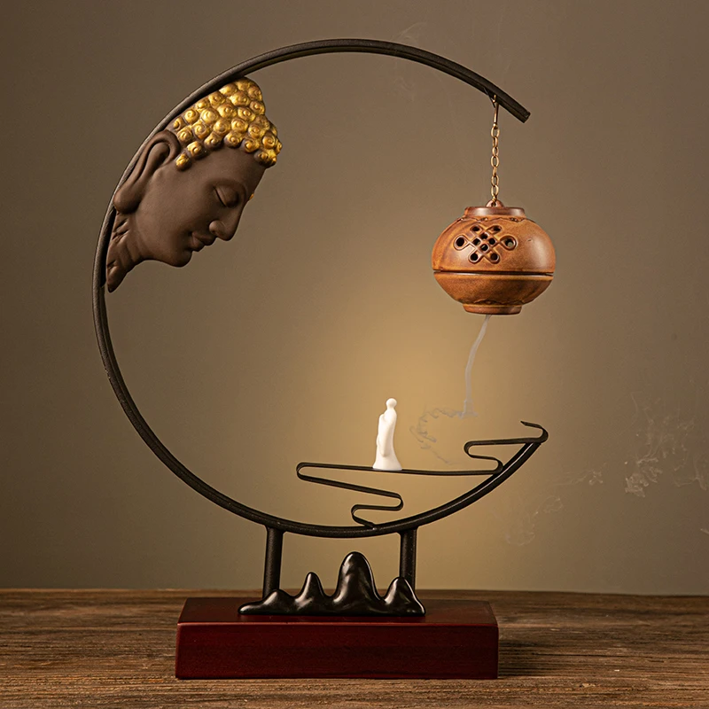 Buddha Backflow Incense Burner Hanging Pocelain Waterfall Humidificador Incense Burner Holder Incensario Home Decoration DG50IB
Buddha Backflow Incense Burner Hanging Pocelain Waterfall Humidificador Incense Burner Holder Incensario Home Decoration DG50IB