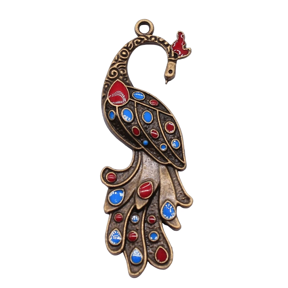 2pcs Charms Jewelry Findings DIY Accessories Peacock Pendant Antique Bronze Plated 60x23mm
2pcs Charms Jewelry Findings DIY Accessories Peacock Pendant Antique Bronze Plated 60x23mm
