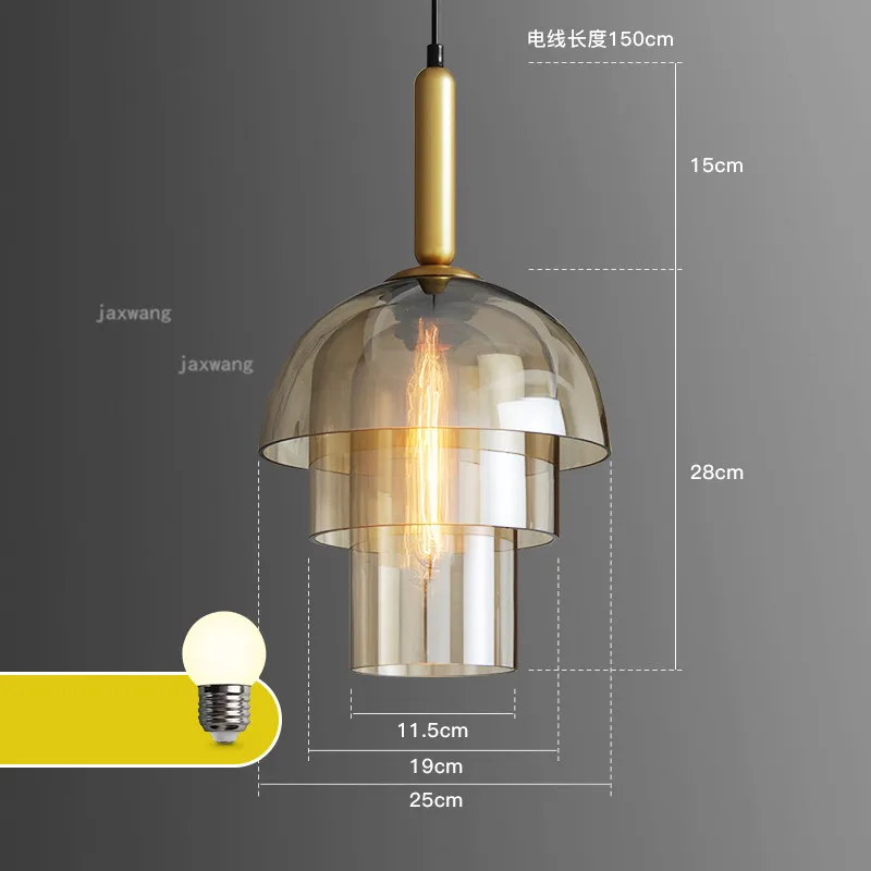 American Luxury LED Glass Pendant Lights Nordic Lustre Restaurant Hanging Ceiling Lamps Creative Decor bedroom Hanglamp Fixtures
American Luxury LED Glass Pendant Lights Nordic Lustre Restaurant Hanging Ceiling Lamps Creative Decor bedroom Hanglamp Fixtures