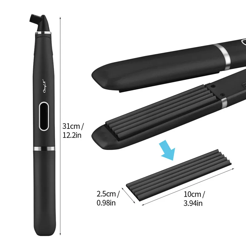 CkeyiN Hair Crimper Curling Iron Ceramic Corrugated Irons Wave Corn Wave Curler Electric Corrugation Lcd Dispaly Hair Iron Styer
CkeyiN Hair Crimper Curling Iron Ceramic Corrugated Irons Wave Corn Wave Curler Electric Corrugation Lcd Dispaly Hair Iron Styer