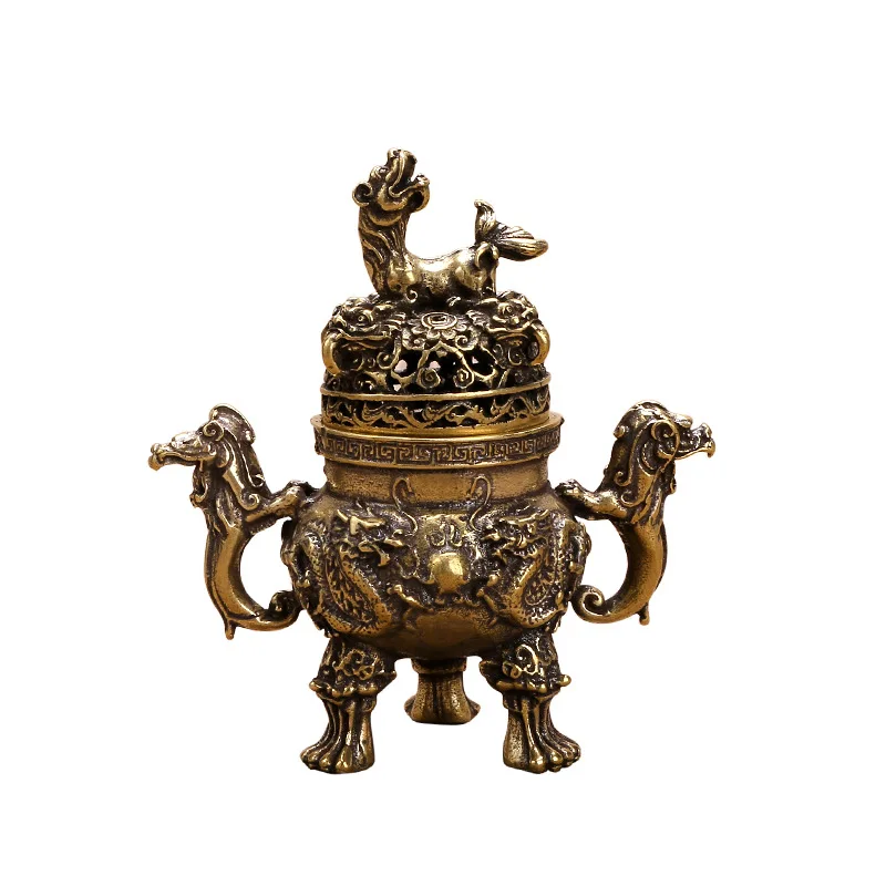 Brass Creative Carving Dragon Beast Incense Burner Incense Collection Ornaments Decoration Handicraft Statue Sculpture Mascot
Brass Creative Carving Dragon Beast Incense Burner Incense Collection Ornaments Decoration Handicraft Statue Sculpture Mascot