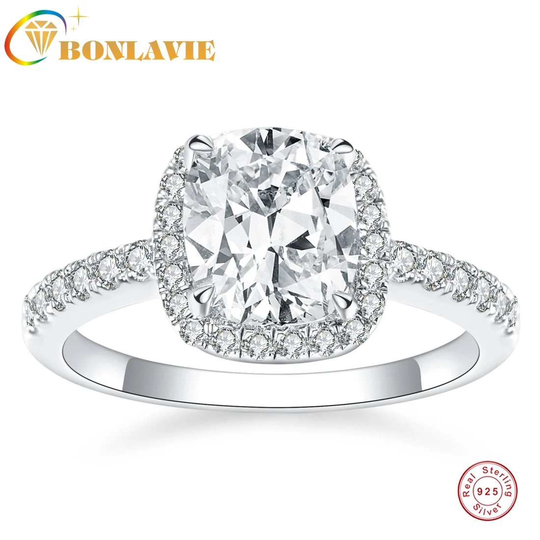 925 Sterling Silver Ring 2.3ct Classic Cushion Cut Diamond Jewelry Moissanite Ring Engagement Ring For Women
925 Sterling Silver Ring 2.3ct Classic Cushion Cut Diamond Jewelry Moissanite Ring Engagement Ring For Women