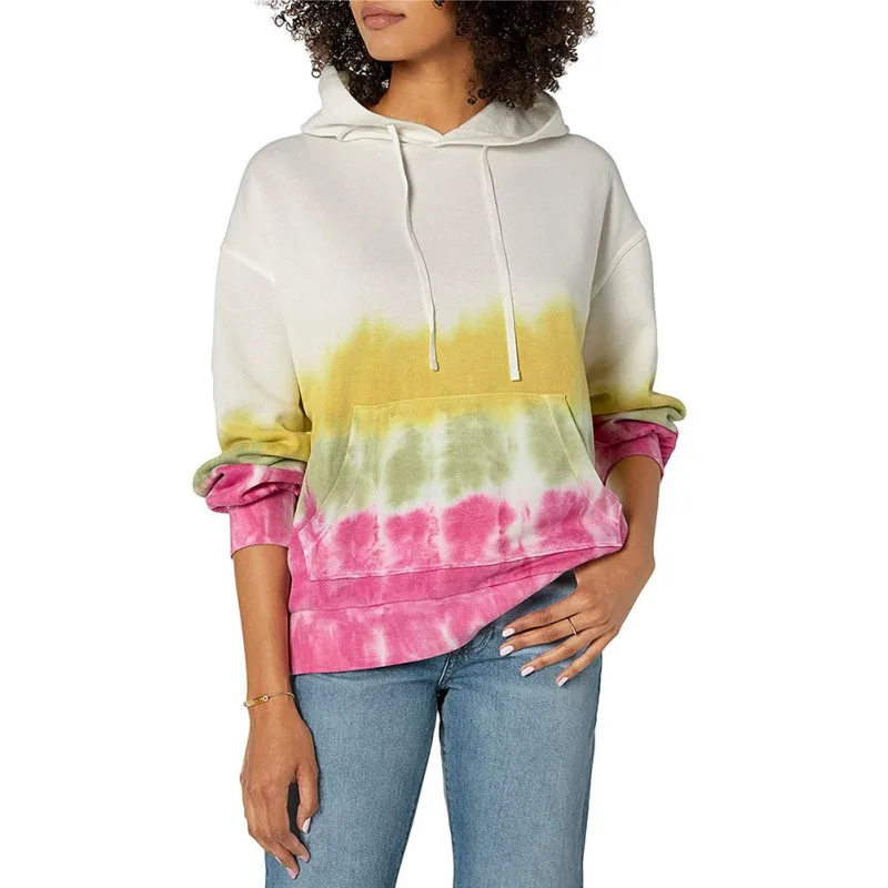 Ladies Autumn And Winter Pullover Fashion Tie-Dye Printing Hoodies Casual Printed Hooded Sweatshirt
Ladies Autumn And Winter Pullover Fashion Tie-Dye Printing Hoodies Casual Printed Hooded Sweatshirt