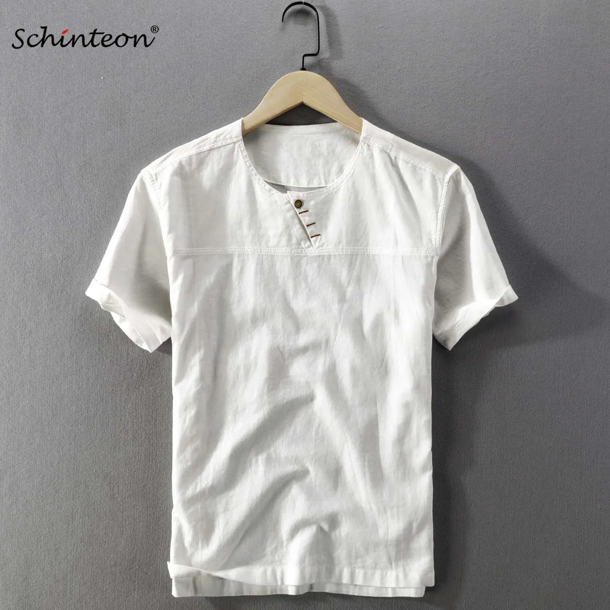 Schinteon Men Summer Casual Cotton Linen Shirt Short Sleeve Collarless Comfortable Pullover Shirt Vintage Chinese Traditional
Schinteon Men Summer Casual Cotton Linen Shirt Short Sleeve Collarless Comfortable Pullover Shirt Vintage Chinese Traditional