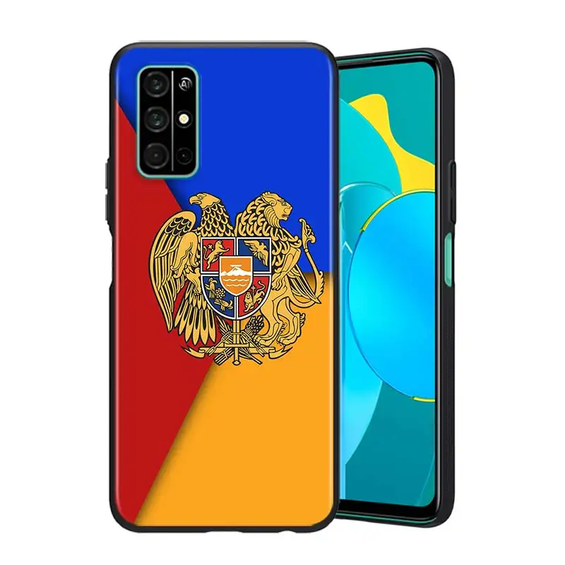 Armenia Armenians Flag for Huawei Honor V30 V20 Pro X10 9S 9A 9C 9X 8X 10 9 Lite 8 7 Silicone Soft Black Phone Case | Мобильные