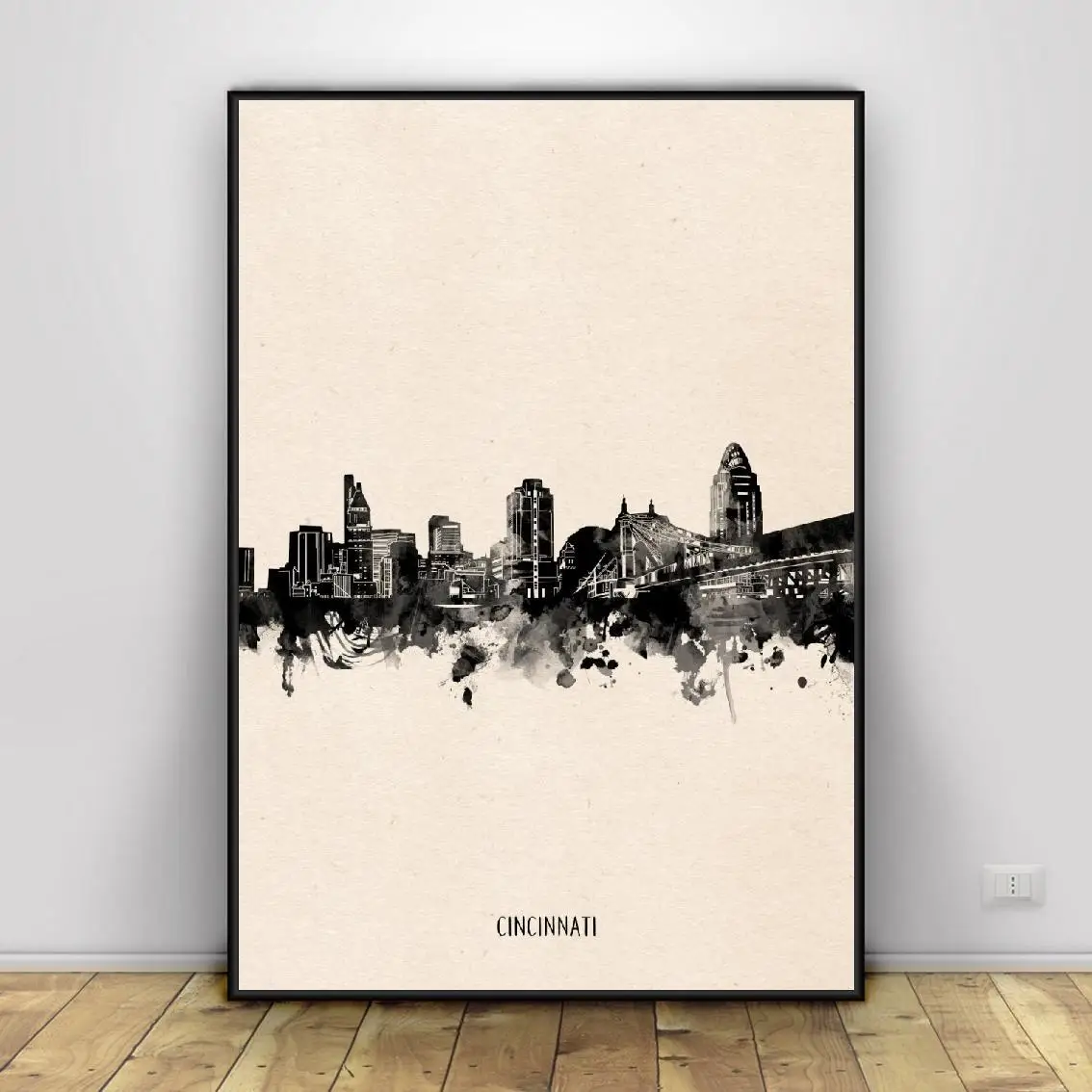 Cincinnati City Black ink Abstract Canvas Painting Art Print Poster Picture Wall Modern Minimalist Living Room Decoration
Cincinnati City Black ink Abstract Canvas Painting Art Print Poster Picture Wall Modern Minimalist Living Room Decoration