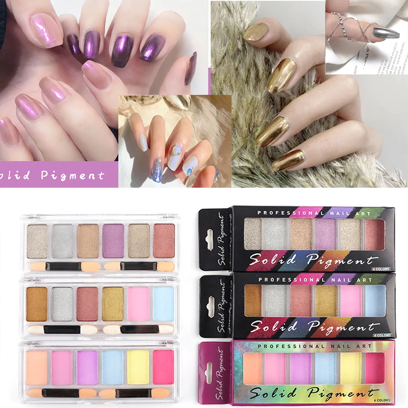 1 box 6-Colors Solid Chorms Mirror Powder Kits Aurora Manicure Shinny Glitter Pigment Holo Mirror Magic Dust
1 box 6-Colors Solid Chorms Mirror Powder Kits Aurora Manicure Shinny Glitter Pigment Holo Mirror Magic Dust