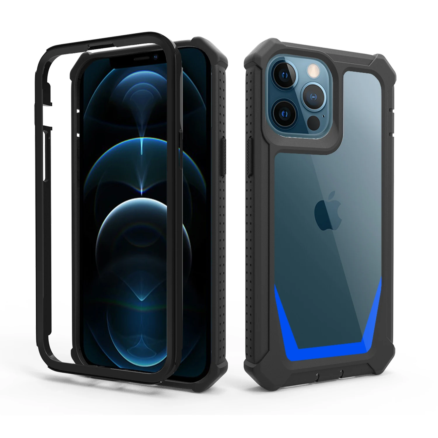 

Luxury Hybrid Shockproof Case For iPhone 13 12 Pro Heavy Duty Armor Case For iPhone 11 X XS Max XR 8 7 Plus Hard Silicone Cover