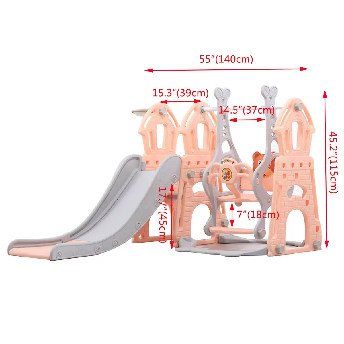 3 IN 1 Plastic Kids Slides And Swing Child Home Playground Plastic Slides Indoor Eco-friendly Slider with Swing & Basketball Box
3 IN 1 Plastic Kids Slides And Swing Child Home Playground Plastic Slides Indoor Eco-friendly Slider with Swing & Basketball Box