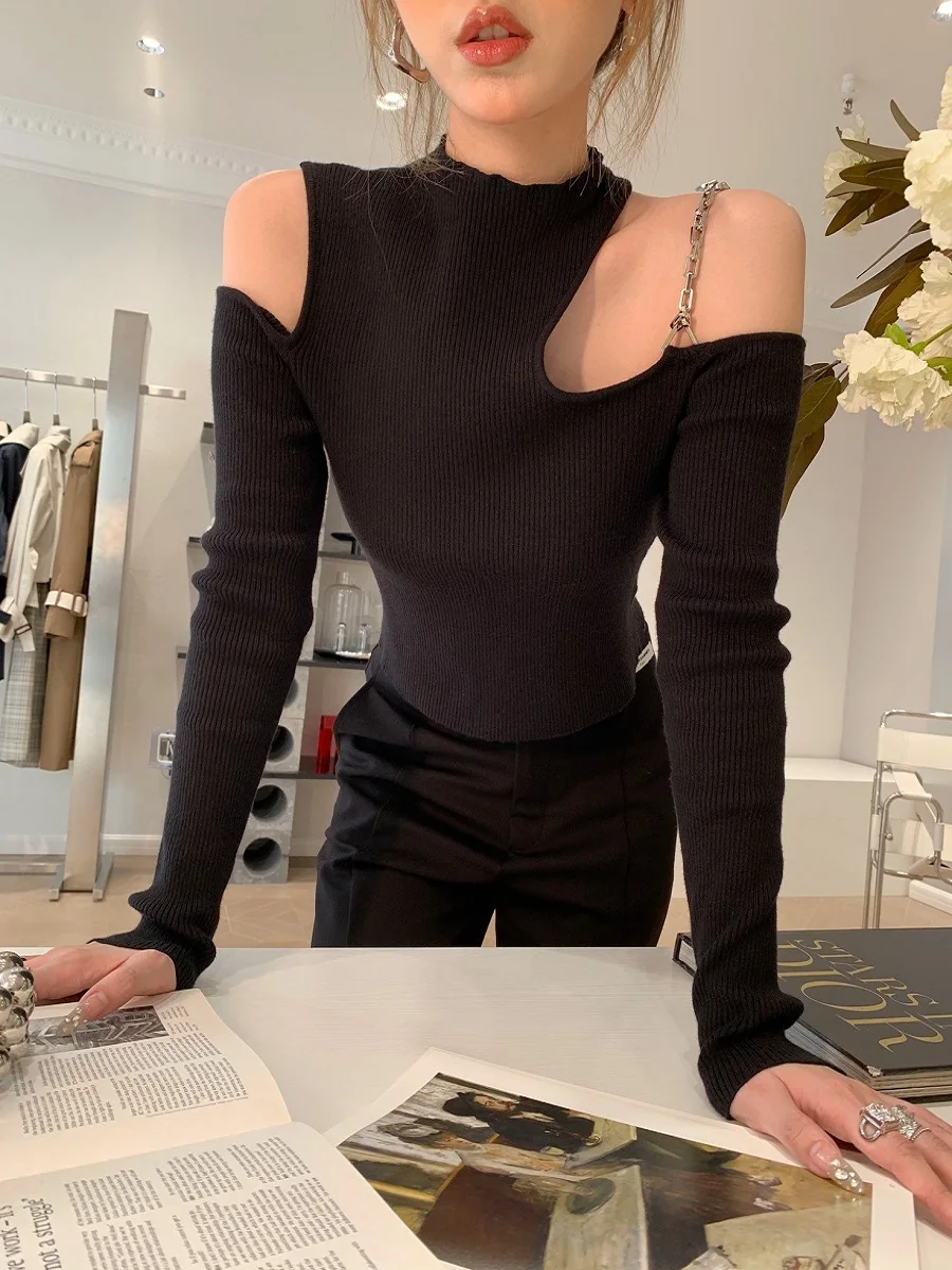 Designer Irregular Knitting Hollow Casual Women's Strapless Tops T-shirts 2021New Ladies Fashion High-quality Tops Pullovers y2k
Designer Irregular Knitting Hollow Casual Women's Strapless Tops T-shirts 2021New Ladies Fashion High-quality Tops Pullovers y2k