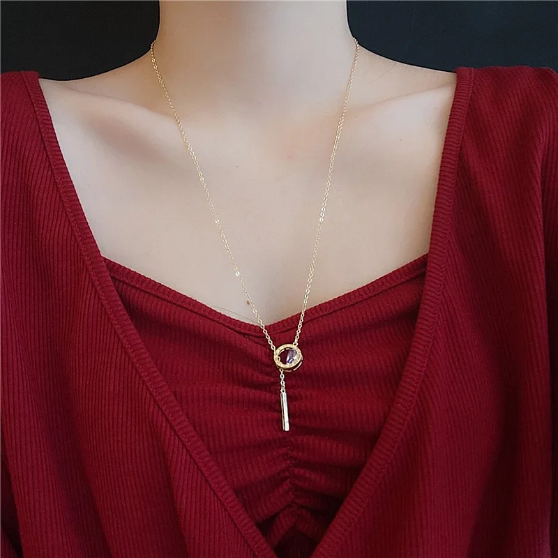 HEARTART Luxury Roman Numeral Titanium Steel Colorless Necklace Ladies Fashion Jewelry Sexy Purple Crystal Necklace Jewelry Gift
HEARTART Luxury Roman Numeral Titanium Steel Colorless Necklace Ladies Fashion Jewelry Sexy Purple Crystal Necklace Jewelry Gift