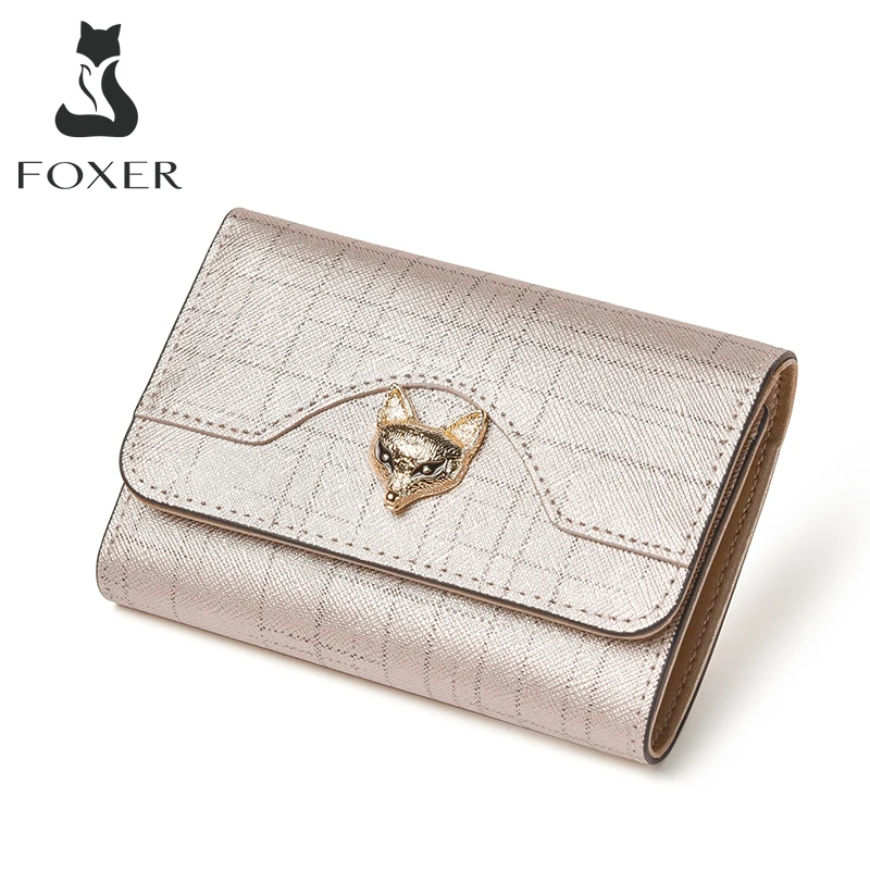 FOXER Brand Standard Wallet Stylish Cow Leather Short Wallets Luxury Card Holder for Women Trifold Clutch Bag Fashion Coin Purse
FOXER Brand Standard Wallet Stylish Cow Leather Short Wallets Luxury Card Holder for Women Trifold Clutch Bag Fashion Coin Purse