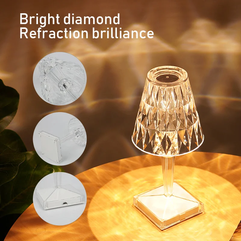USB Diamond Table Lamp Acrylic Decoration Light For Bar Bedroom Bedside Coffee Crystal LED Desk Lamps Gift Night Lights Lighting
USB Diamond Table Lamp Acrylic Decoration Light For Bar Bedroom Bedside Coffee Crystal LED Desk Lamps Gift Night Lights Lighting