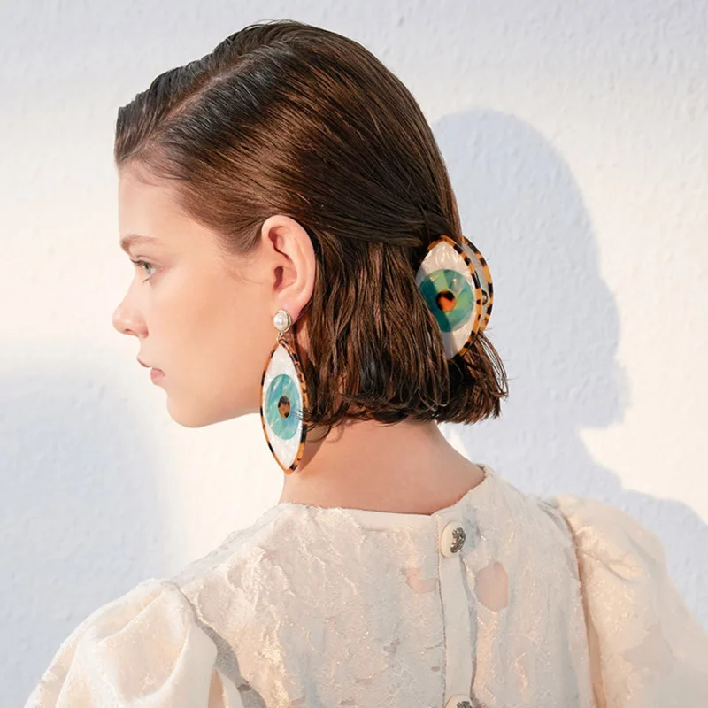 Unique Design Earrings Set Colorful Acrylic Palm Blue Eye Shark Smooth Hairpin Suitable For Female Girls Oval Wedding Hair Jewel
Unique Design Earrings Set Colorful Acrylic Palm Blue Eye Shark Smooth Hairpin Suitable For Female Girls Oval Wedding Hair Jewel