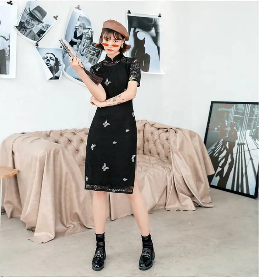2020 New Summer Autumn Lace Cheongsam Dress Fashion Mid-long Dress Women Slim Vintage Dresses 3XL
2020 New Summer Autumn Lace Cheongsam Dress Fashion Mid-long Dress Women Slim Vintage Dresses 3XL