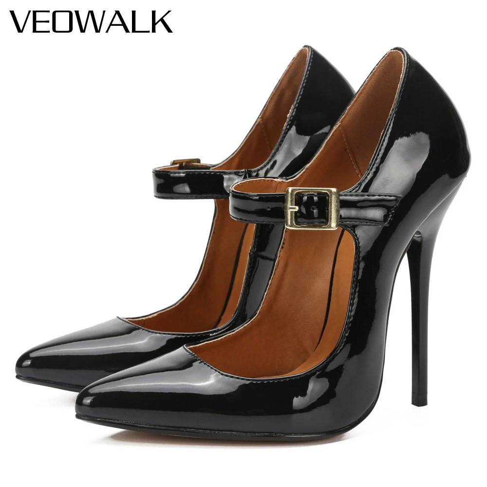 Veowalk 13cm High Heel Unisex Grag Queen Crossdressing Mary Jane Pumps Sexy Black Patent Stilettos Shoes Ultra Big Size 46 47 48
Veowalk 13cm High Heel Unisex Grag Queen Crossdressing Mary Jane Pumps Sexy Black Patent Stilettos Shoes Ultra Big Size 46 47 48