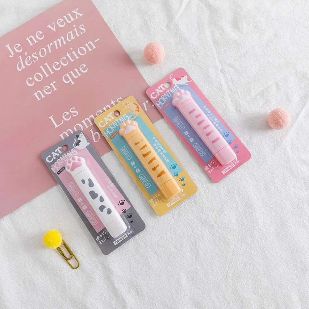 Creative 2 in1 mini Double head Correction Tape Adhesive Learning Kawaii Glue Punctiform Tape Adhesive Stationery Supplies Z7O9
Creative 2 in1 mini Double head Correction Tape Adhesive Learning Kawaii Glue Punctiform Tape Adhesive Stationery Supplies Z7O9