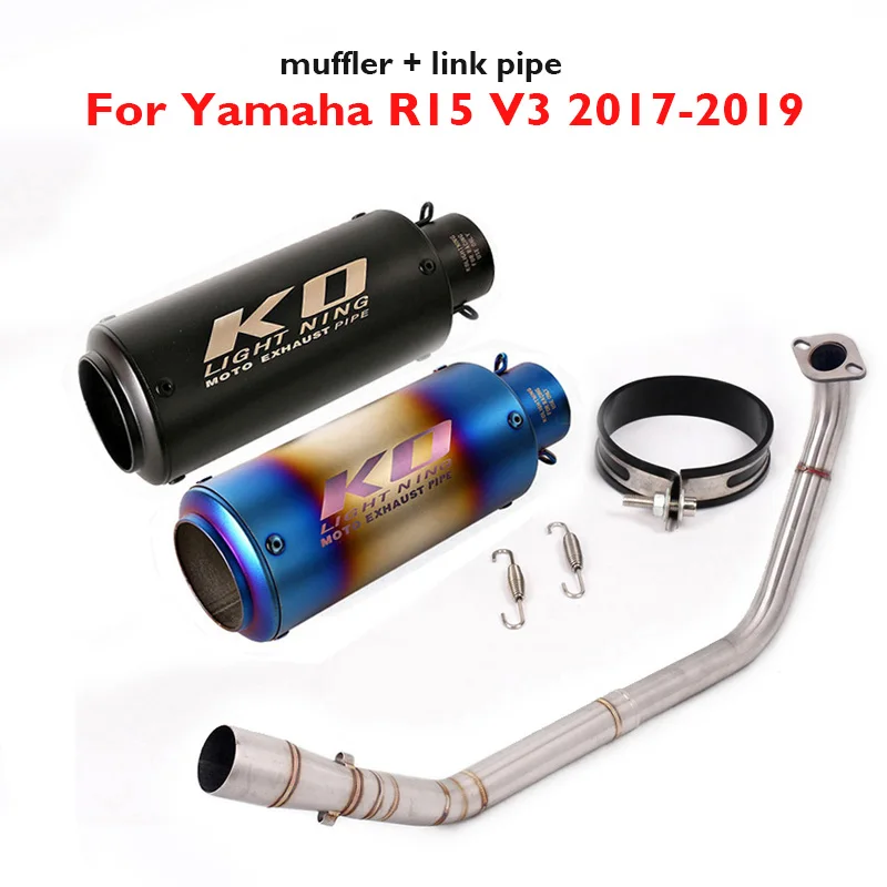 

For Yamaha R15 V3 2017 2018 2019 Motorcycle Exhaust Pipe Muffler System Header Connecting Link Tube Slip on Exhaust Pipe