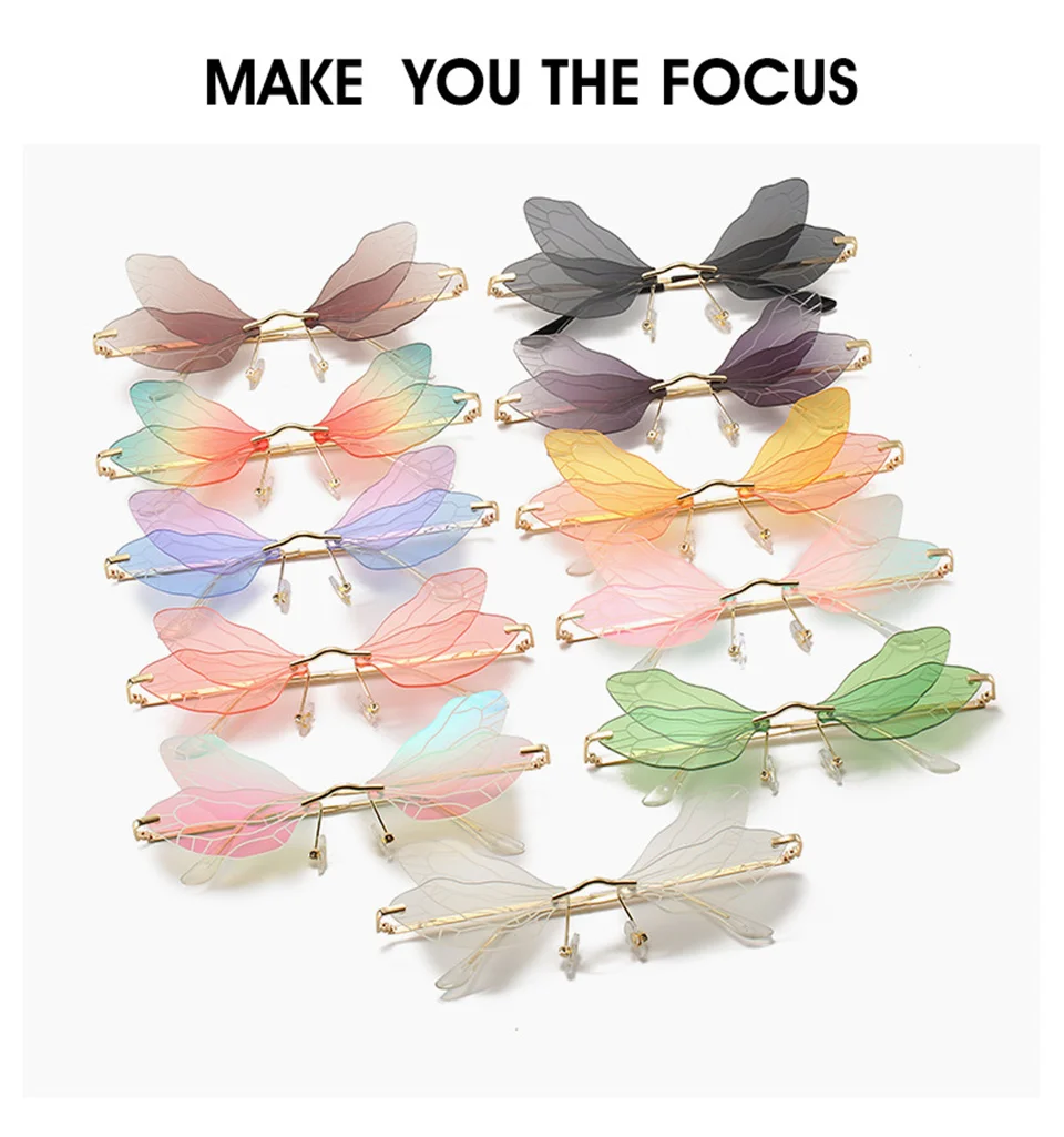 Women Personalized Dragonfly Wings Shape Sunglasses Girls Fashion Prom Catwalk Party Photography Gradient Eyewear Shades Glasses
Women Personalized Dragonfly Wings Shape Sunglasses Girls Fashion Prom Catwalk Party Photography Gradient Eyewear Shades Glasses