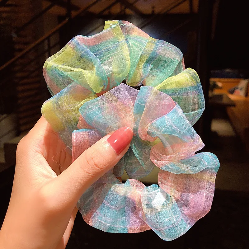 Fashion Colorful Plaid Women Elastic Hair Bands Girls Hair Scrunchies Summer Mesh Hair Rope Women Hair Accessories
Fashion Colorful Plaid Women Elastic Hair Bands Girls Hair Scrunchies Summer Mesh Hair Rope Women Hair Accessories