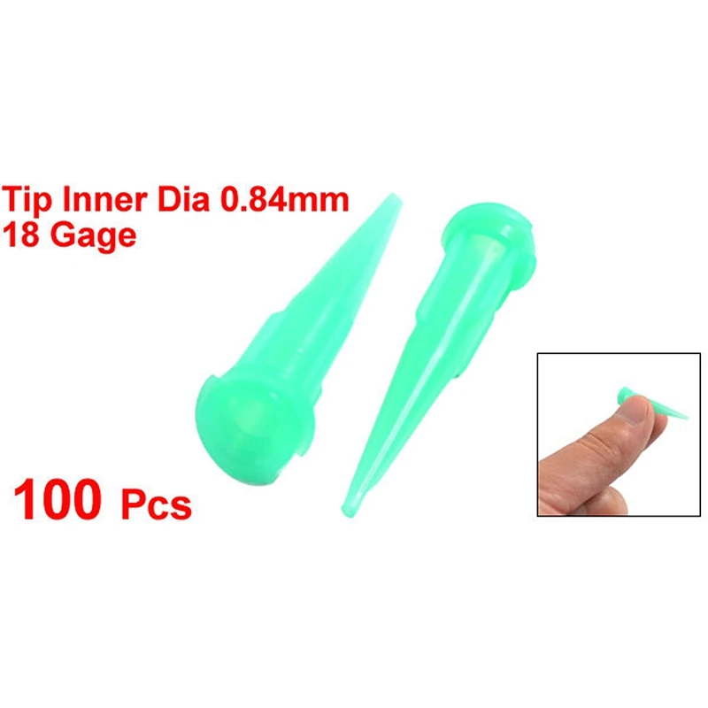 Plastic/Stainless Steel Industrial Dispensing Needle Tip, 18 Gauge, 0.84mm Opening Size, Green (Pack of 100)
Plastic/Stainless Steel Industrial Dispensing Needle Tip, 18 Gauge, 0.84mm Opening Size, Green (Pack of 100)