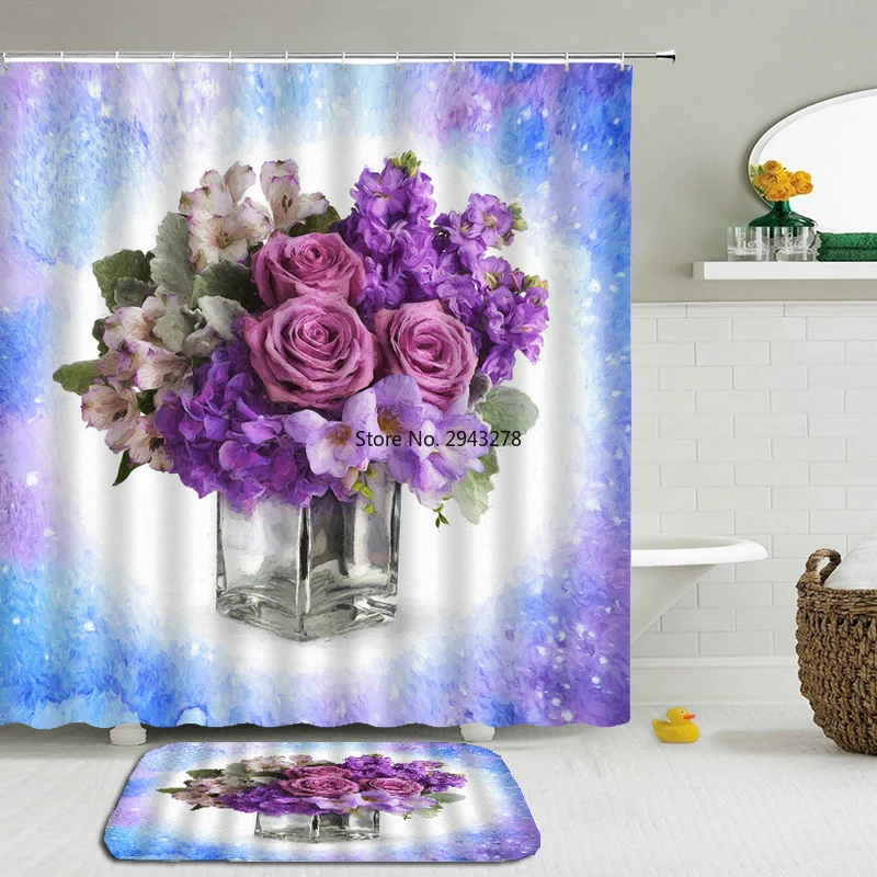 2Pcs/Set Colorful Fresh Flowers Bath Curtains Shower Curtain Set Bathroom Waterproof Cloth With Non-slip Mat Rug Toilet Floor
2Pcs/Set Colorful Fresh Flowers Bath Curtains Shower Curtain Set Bathroom Waterproof Cloth With Non-slip Mat Rug Toilet Floor