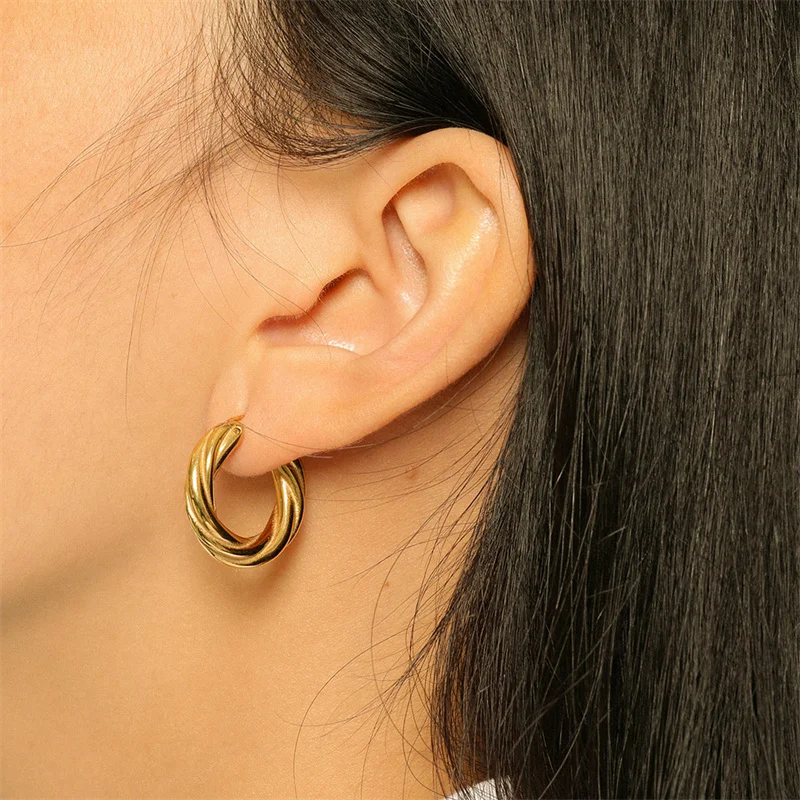 HelloLook 2021 Summer Geometry Earrings 18K Gold Plated Stainless Steel Hollow Square Oval Twisted Earrings Punk Fashion
HelloLook 2021 Summer Geometry Earrings 18K Gold Plated Stainless Steel Hollow Square Oval Twisted Earrings Punk Fashion