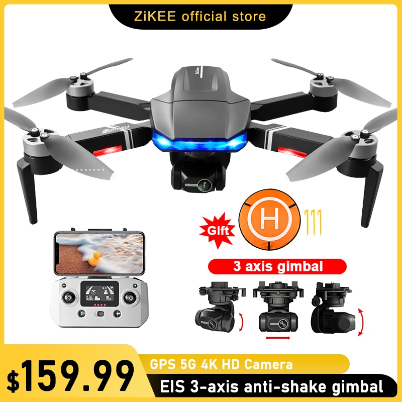 ZiKEE S7S Drone 4k HD Camera GPS 3-Axis Gimbal Professional Brushless Motor 1km distance 25 min flight RC Foldable Quadcopter
ZiKEE S7S Drone 4k HD Camera GPS 3-Axis Gimbal Professional Brushless Motor 1km distance 25 min flight RC Foldable Quadcopter