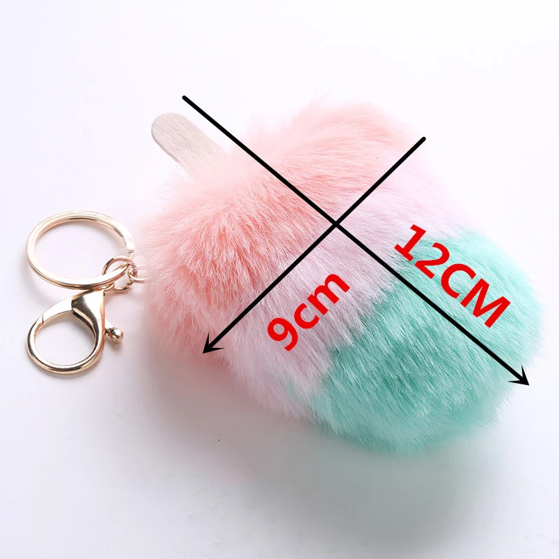 2021 Cute Fluffy Faux Fur Pom Pom Ice Cream Keychain Keyring Holder Cover Women Bag Charms Ornaments Pendant Jewelry Accessories 
2021 Cute Fluffy Faux Fur Pom Pom Ice Cream Keychain Keyring Holder Cover Women Bag Charms Ornaments Pendant Jewelry Accessories