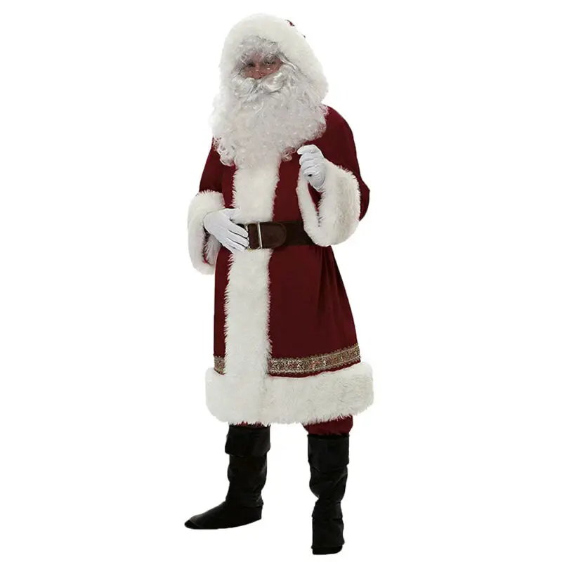 6 Pcs Adults Plush Santa Claus Suit With Bell Father Christmas Fancy Dress Cosplay Costume Party Outfit
6 Pcs Adults Plush Santa Claus Suit With Bell Father Christmas Fancy Dress Cosplay Costume Party Outfit