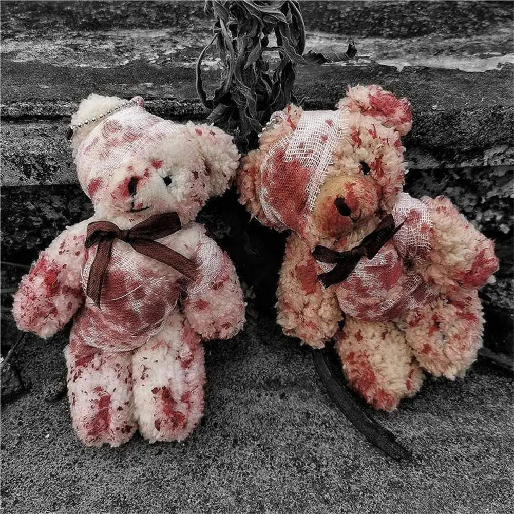 Punk Bloody Plush Bear Keychain Disabled Wounded Bear Keychain Injured Animal Bear Doll Key Ring Bags Pendant Cool Jewelry
Punk Bloody Plush Bear Keychain Disabled Wounded Bear Keychain Injured Animal Bear Doll Key Ring Bags Pendant Cool Jewelry