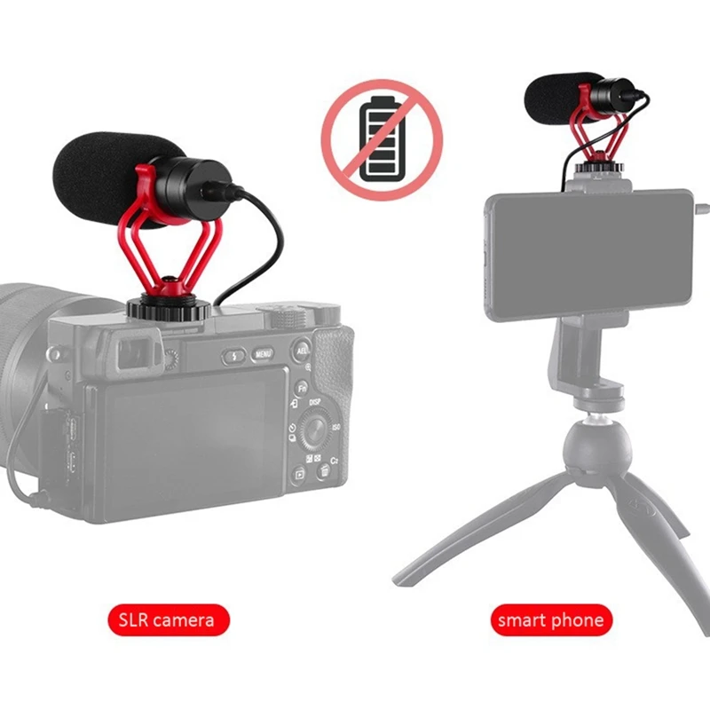 Video Mini Recording Microphone Noise Reduction Interview Mic for Sony Nikon Canon Fuji DSLR Camera Smartphone Vlog
Video Mini Recording Microphone Noise Reduction Interview Mic for Sony Nikon Canon Fuji DSLR Camera Smartphone Vlog