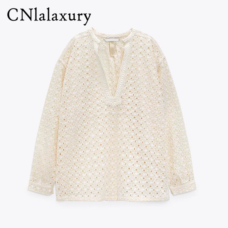 Women Summer Thin Casual Loose Shirts Blouses Tops Smock 2021 ZA Long Sleeve Embroidery V-Neck Female Elgant Street Top Blusas
Women Summer Thin Casual Loose Shirts Blouses Tops Smock 2021 ZA Long Sleeve Embroidery V-Neck Female Elgant Street Top Blusas