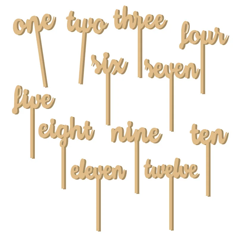 12Pcs 1-12 English Number Wedding Party Supplies Table Accessories Table Place Holder Banquet Decoration Wooden Seat Card
12Pcs 1-12 English Number Wedding Party Supplies Table Accessories Table Place Holder Banquet Decoration Wooden Seat Card