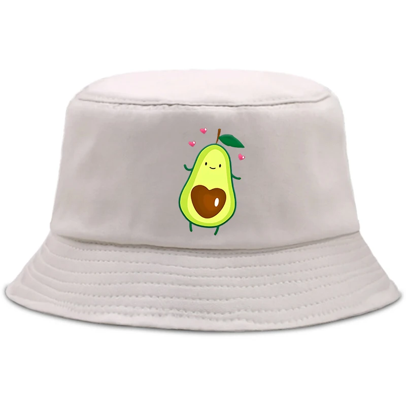 Summer Kawaii Cartoon Avocado Print bucket hat women Men Panama Bucket Cap The Design Flat Visor Anime Fisherman Hat 
Summer Kawaii Cartoon Avocado Print bucket hat women Men Panama Bucket Cap The Design Flat Visor Anime Fisherman Hat