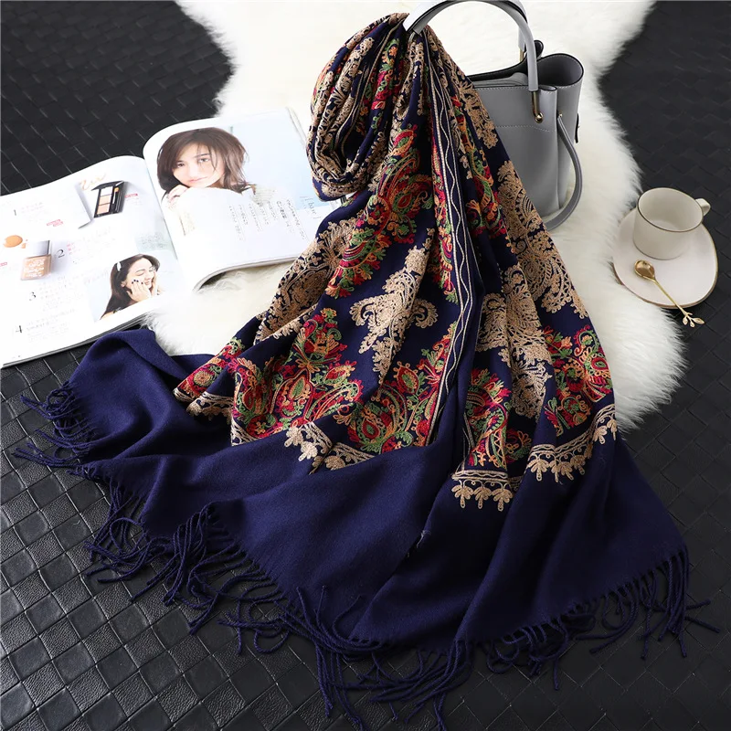 2022 Embroidery Scarf For Women Winter Neck Cashmere Scarves Lady Shawl Wrap Female Foulard Blanket Tassel Bandana Pashmina
2022 Embroidery Scarf For Women Winter Neck Cashmere Scarves Lady Shawl Wrap Female Foulard Blanket Tassel Bandana Pashmina