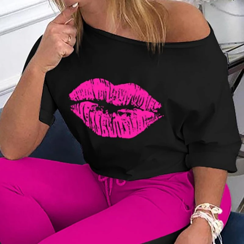 Women Tracksuit Lips Print Off Shoulder Top and Sweatpants Two Piece Set 2021 New Autumn Casual Outfits Jogger Suits Clothes
Women Tracksuit Lips Print Off Shoulder Top and Sweatpants Two Piece Set 2021 New Autumn Casual Outfits Jogger Suits Clothes