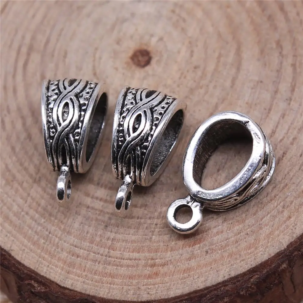 Earring Charms For Jewelry Making 20pcs Carved Bail Beads 15x9mm Antique Silver Plated
Earring Charms For Jewelry Making 20pcs Carved Bail Beads 15x9mm Antique Silver Plated