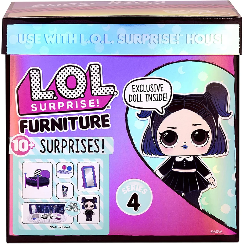 LOL Surprise Furniture Cozy Zone with Dusk Doll and 10+ Surprises, Doll Bedroom Furniture Set, Accessories
LOL Surprise Furniture Cozy Zone with Dusk Doll and 10+ Surprises, Doll Bedroom Furniture Set, Accessories