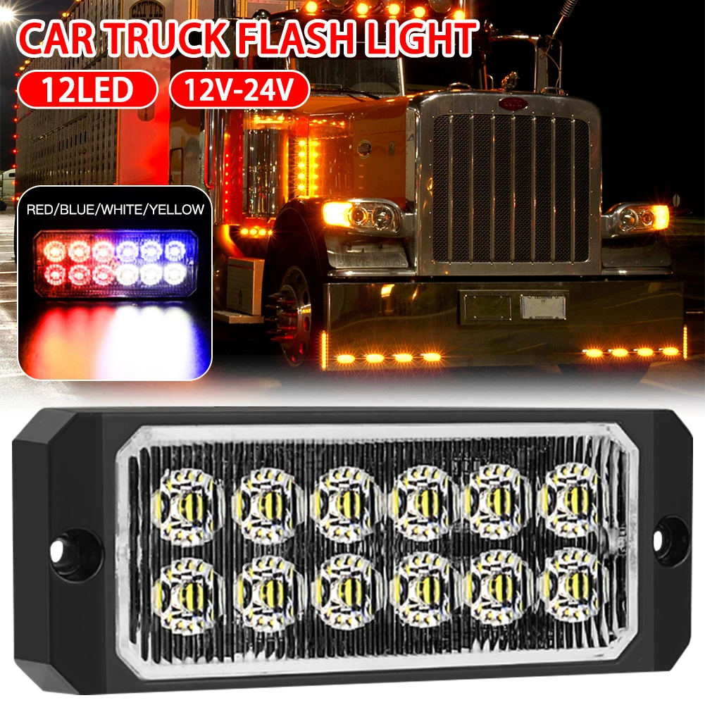 Red /Blue 12 LED Car Strobe Light Emergency Lamp 18-Flash Model Car Strobe Light Emergency Lamp Flash Black Universal Car Lights
Red /Blue 12 LED Car Strobe Light Emergency Lamp 18-Flash Model Car Strobe Light Emergency Lamp Flash Black Universal Car Lights