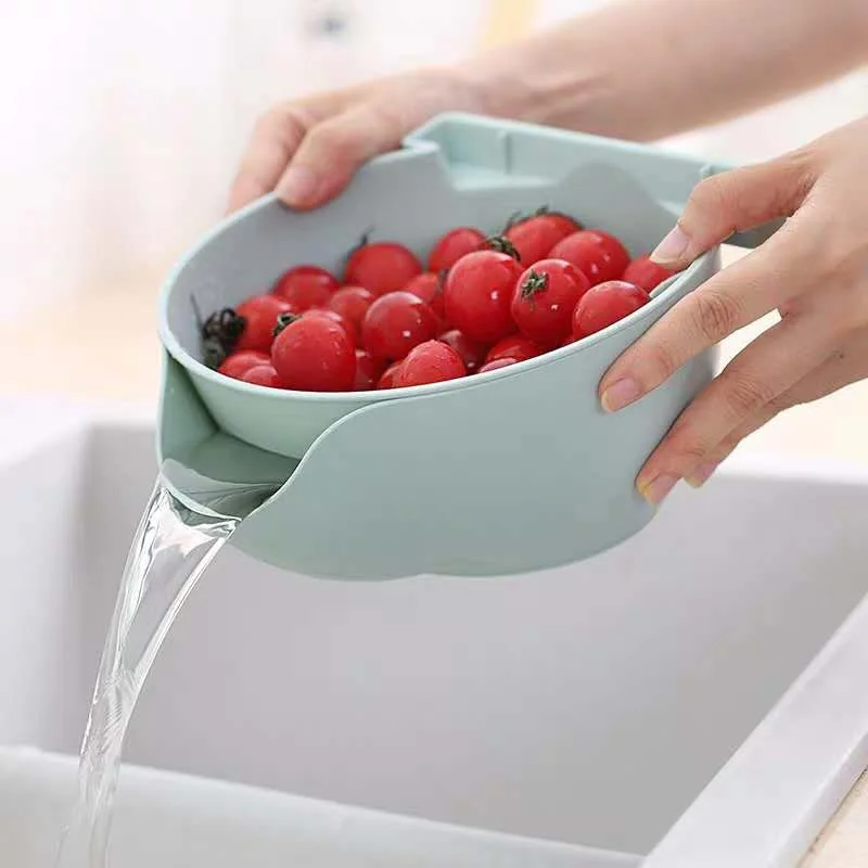 Norbi 2-in-1 Kitchen Colander Filter Bowl Double-layer Rotatable Drain Basin Basket Fruit And Vegetable Washing Basket
Norbi 2-in-1 Kitchen Colander Filter Bowl Double-layer Rotatable Drain Basin Basket Fruit And Vegetable Washing Basket
