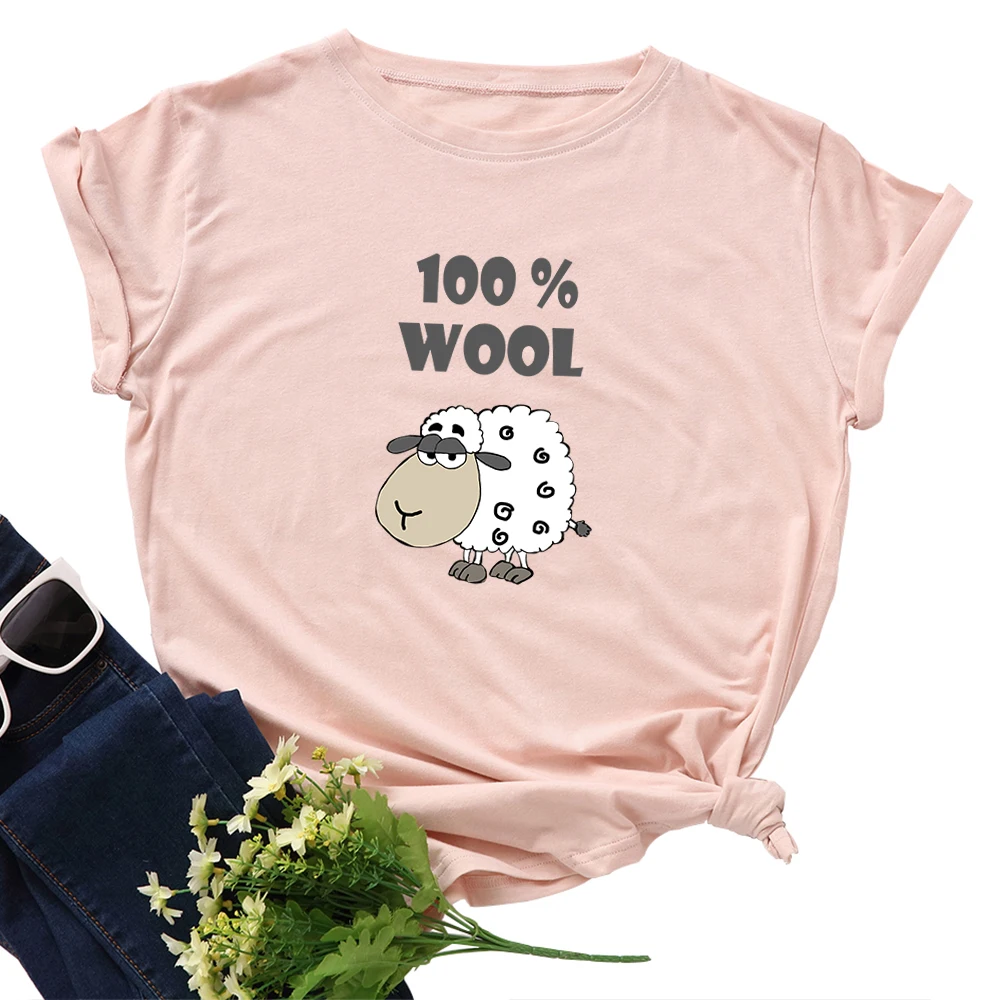 Women T-shirt Graphic Tees 100% Cotton T Shirts Tops Streetwear Oversized Clothes Animal Sheep Printed Funny Shirt Harajuku
Women T-shirt Graphic Tees 100% Cotton T Shirts Tops Streetwear Oversized Clothes Animal Sheep Printed Funny Shirt Harajuku