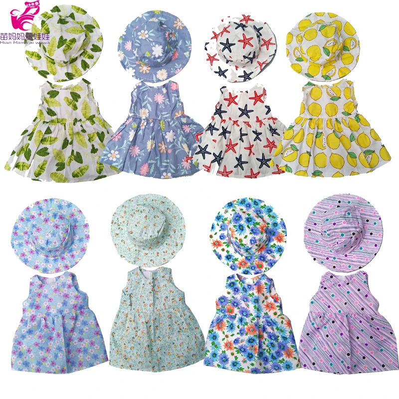 43cm Doll Summer Holiday Dress with Hat for 18 Inch Girl Doll Toys Dress Doll Accessory Baby Doll Outfits
43cm Doll Summer Holiday Dress with Hat for 18 Inch Girl Doll Toys Dress Doll Accessory Baby Doll Outfits
