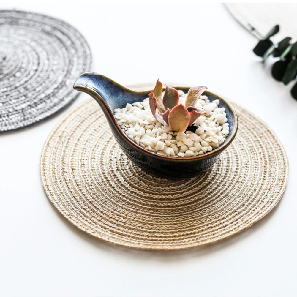 Round Placemats Gadgets 18cm Table Ramie Insulation Pad Tableware Linen Non Slip Table Mat Kitchen Accessories
Round Placemats Gadgets 18cm Table Ramie Insulation Pad Tableware Linen Non Slip Table Mat Kitchen Accessories